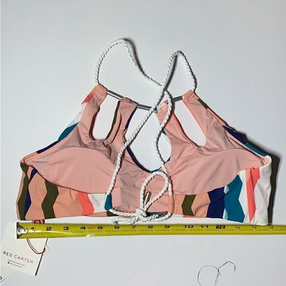 NWT MSRP $94 Red Carter Cutout Keyhole High Neck Bikini Top Women's Size Large - Picture 7 of 8